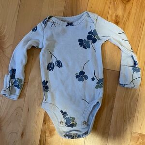 Floral Long Sleeve Baby Onesie